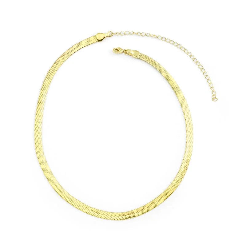 Colar Choker Fita Laminada 6mm