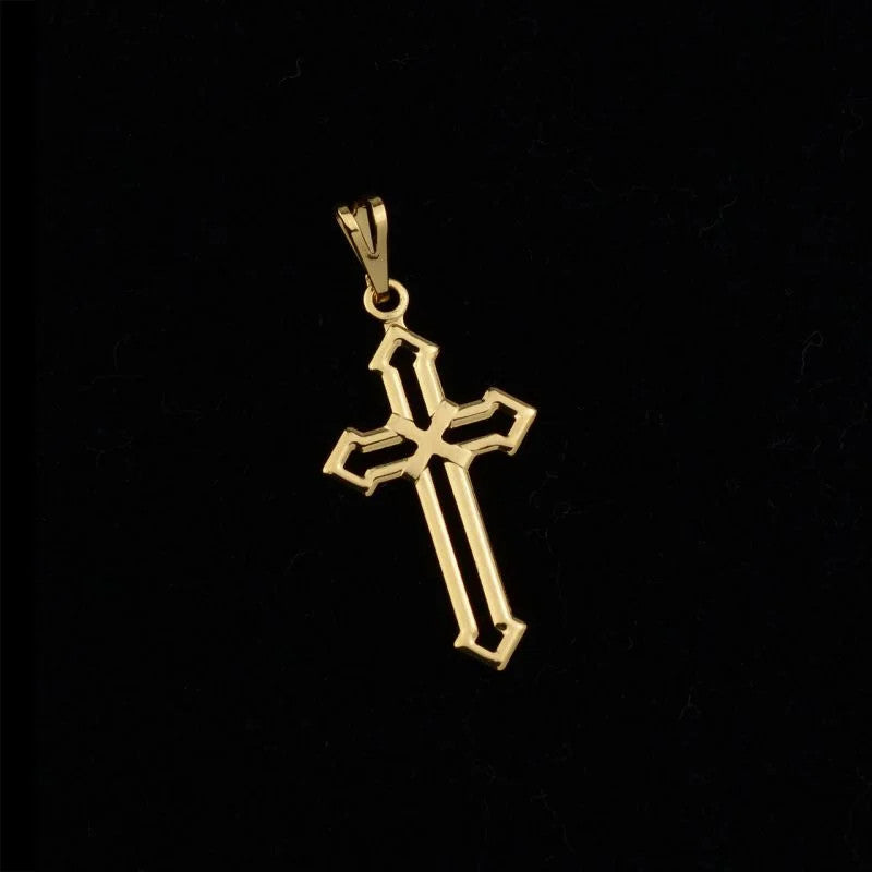 Pingente Cruz Vazada Amarrada Ouro 18k
