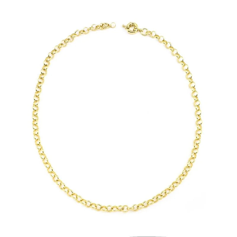 Colar Elo Português 6mm com Fecho Boia