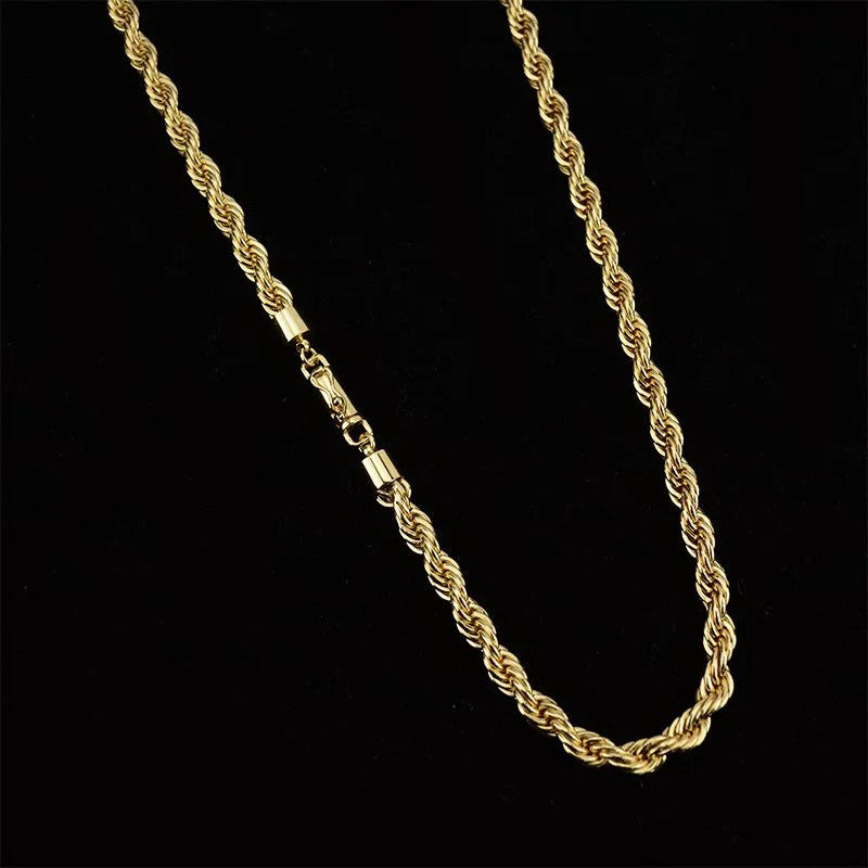 Corrente Cordão Baiano 6mm com Fecho Canhão