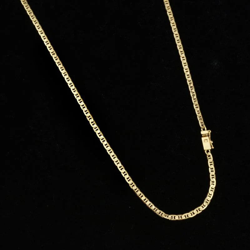 Corrente Piastrine 3mm com Fecho Gaveta Trava Única