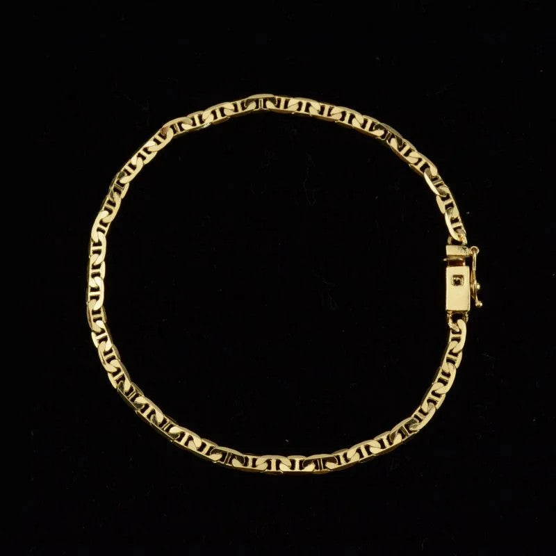 Pulseira Piastrine 3mm Fecho Gaveta Trava Única