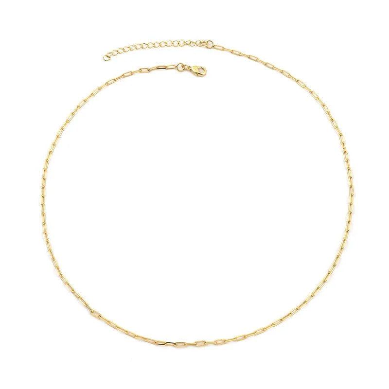 Colar Cadeado Alongado 2mm 45cm