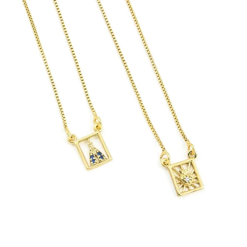 Escapulário Veneziana Nossa Senhora Cravejado