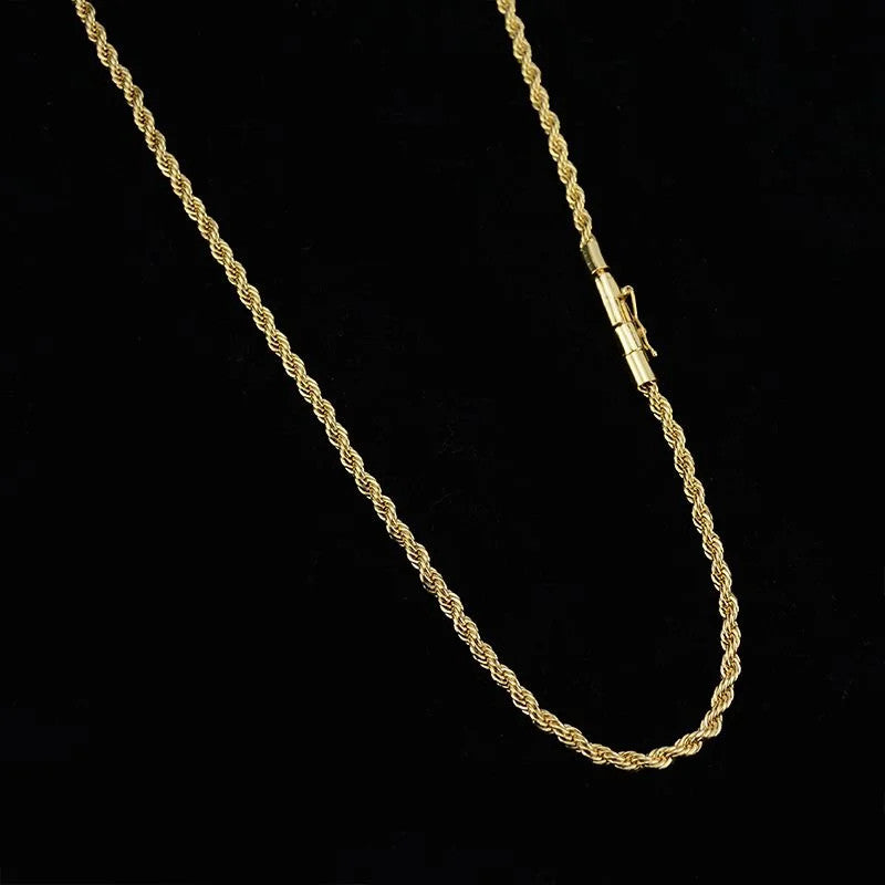 Corrente Cordão Baiano 4mm com Fecho Canhão