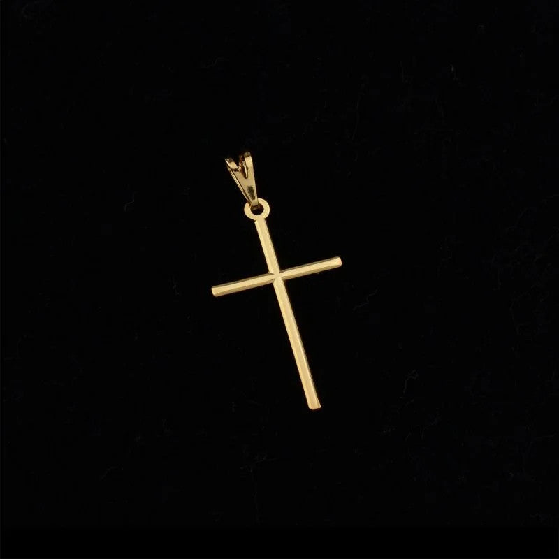 Pingente Cruz Palito Médio Ouro 18k