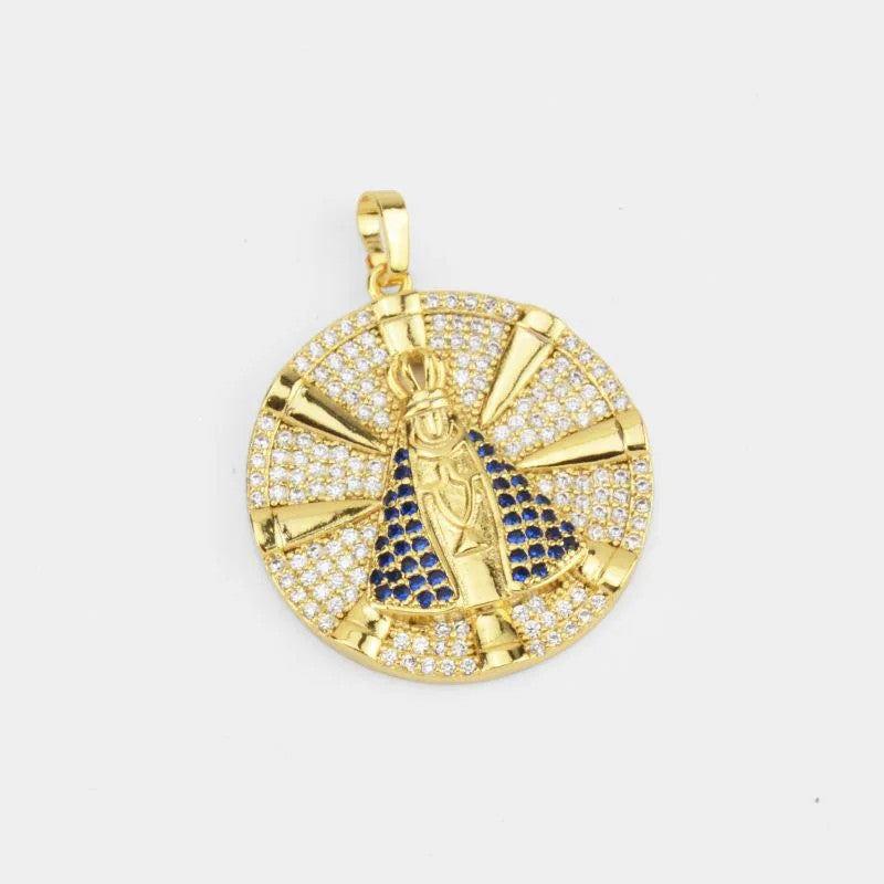 Pingente Nossa Senhora Cravejada com Zircônias