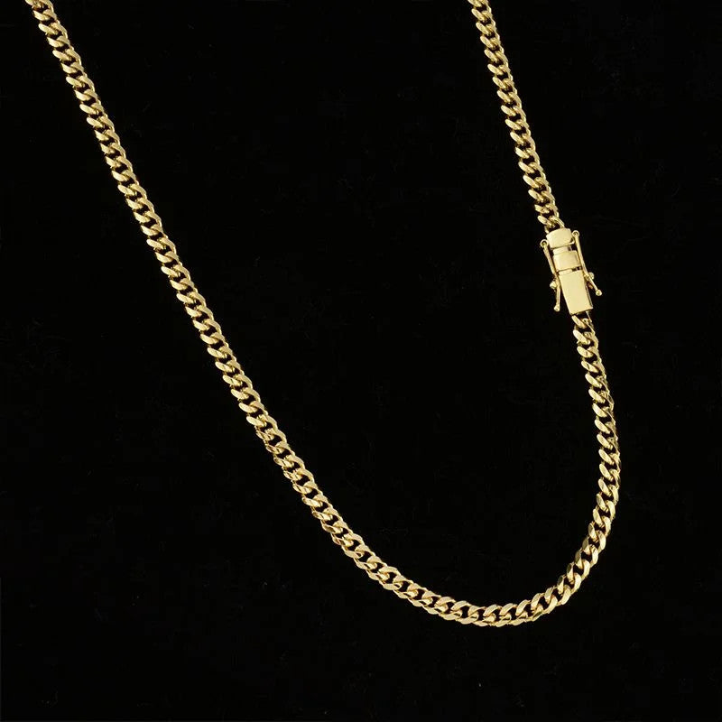 Corrente Cubana 4mm Fecho Gaveta Trava Dupla