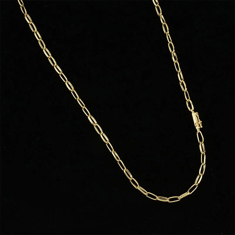 Corrente Meia Cana Abaulada 4mm com Fecho Canhão