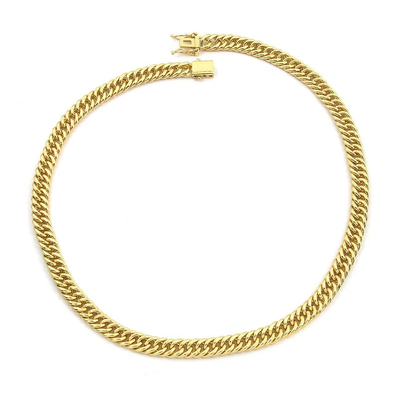 Colar Grumet Dupla 8mm Oca Fecho Gaveta Dupla