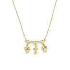 Colar Veneziana com Canga Cravejada e 3 Filhos(a)