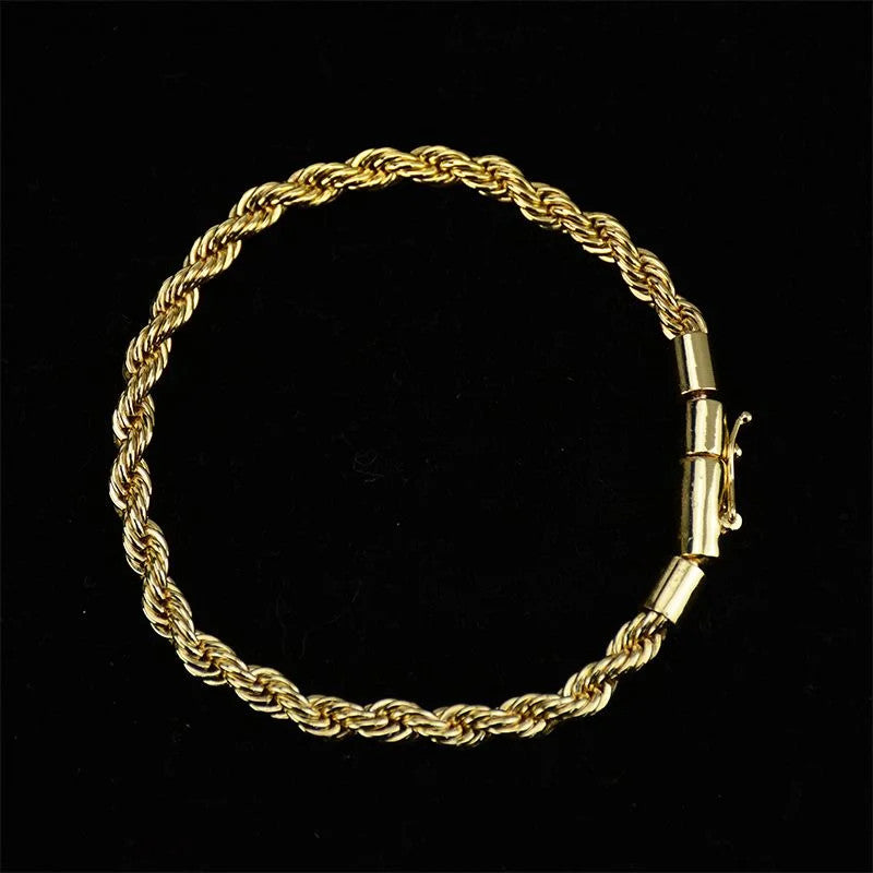 Pulseira Cordão Baiano 5mm F. Canhão Sanf.