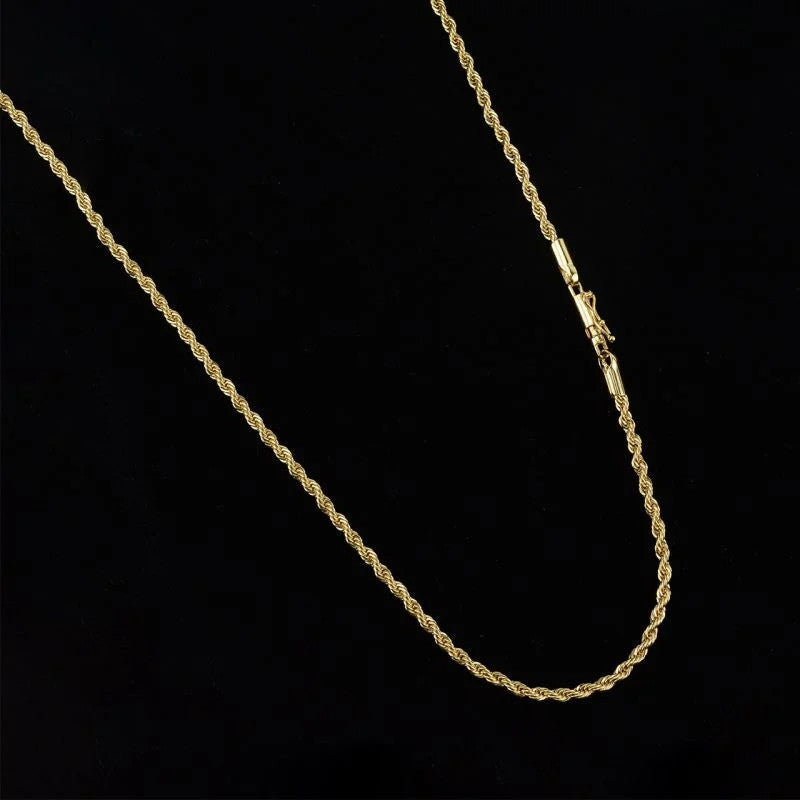 Corrente Cordão Baiano 3mm com Fecho Canhão