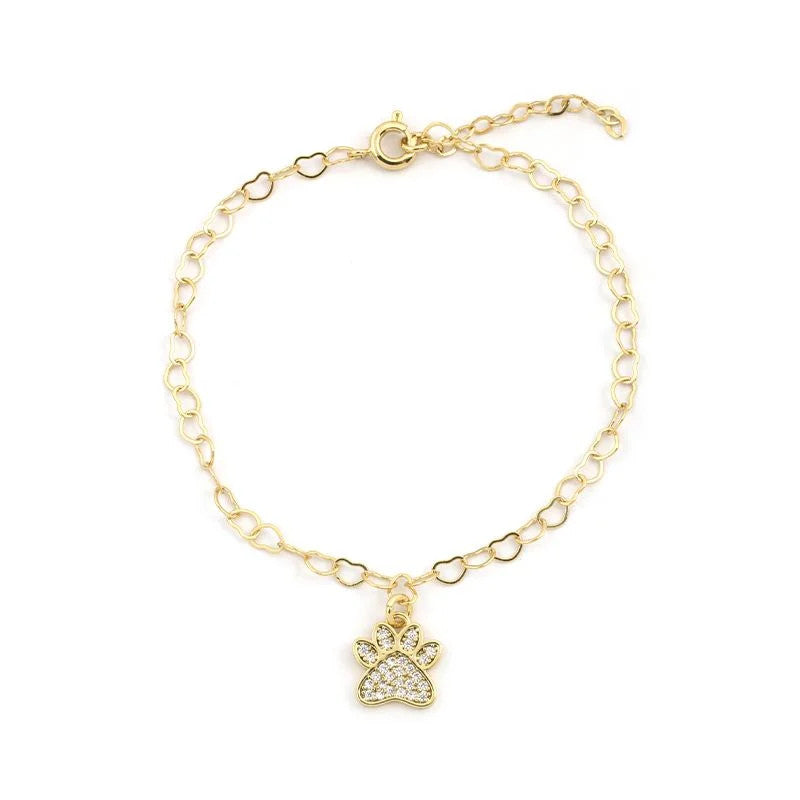 Pulseira Elo Coração Pingente Pet